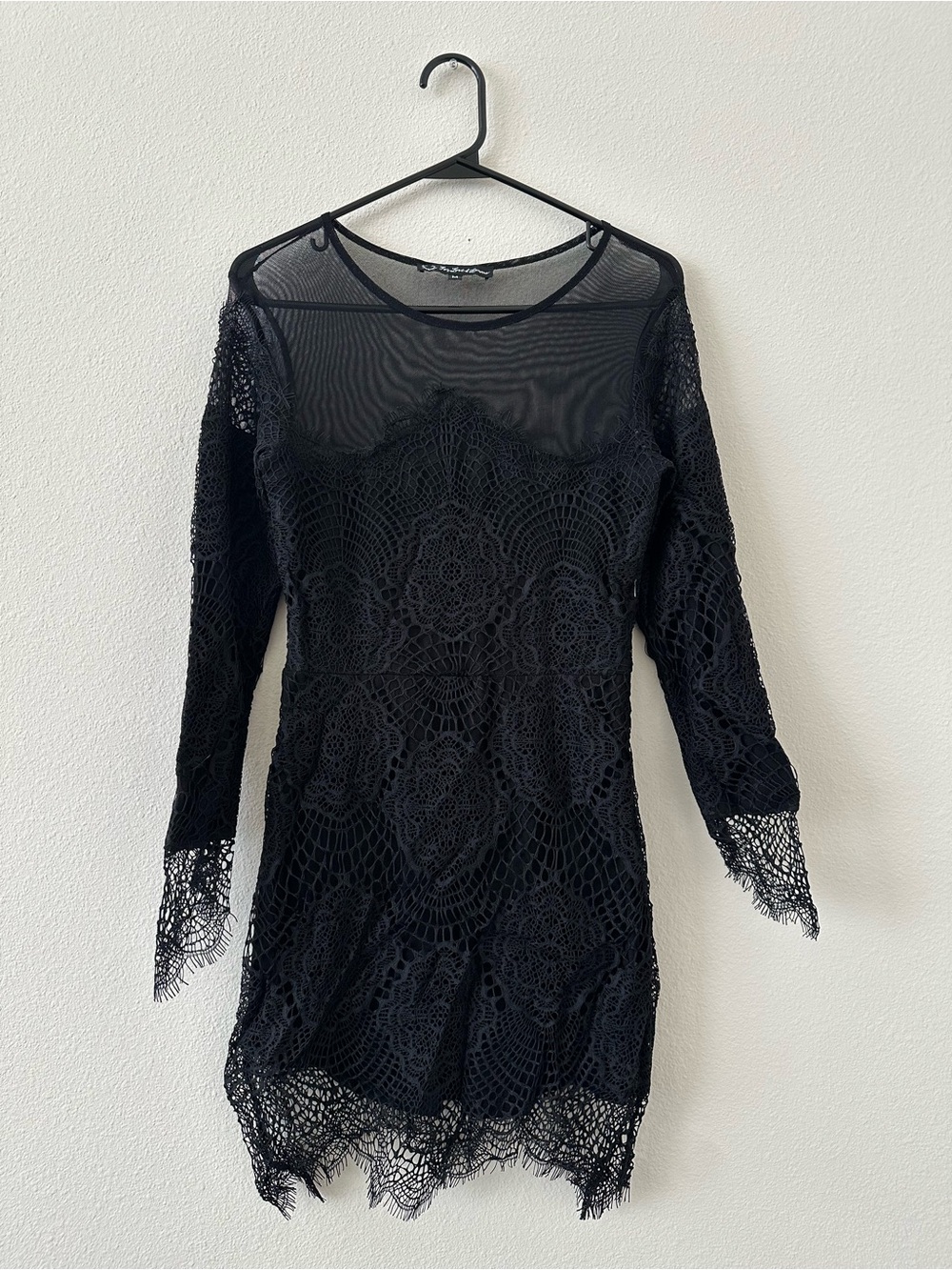 For Love And Lemons Black Sheer Mesh dress